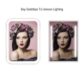 Miniatyrbillede 3 af 5: Led makeup spejl belyst fleksibel kosmetisk bord spejl med justerbar lys kontakt skærm foldbar bærbar