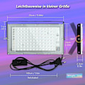 Miniatyrbillede 4 af 5: 100W LED UV sort lys, kraftig UV-projektør, IP66, 395 UV-lampe nm til jul, Halloween-lysfest (2 pakker)