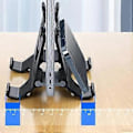 Miniatyrbild 4 av 5: Vertikalt Laptopställ Skrivbordshållare Notebook Dock Utrymmesbesparande för /// för Chrome Book Svart