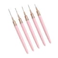 Miniatyrbillede 3 af 5: 5 STK 7/9/11/15/25 mm Negle Liner Børstesæt UV Gel Neglebørster Kits Fransk Stribe Linje Maleri Tegning Blomster Pen Værktøj, A