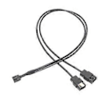 Miniatyrbillede 5 af 5: 4-Pin Y Splitter Kabel 4-Pin PWM Hun til 4-Pin CPU PC Kabinet Blæser Adapter Kabel