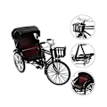 Pikkukuva 3 / 5: Nukke Retro Pyörä Rauta Rative Ycle Ycle Veistos Ajoneuvo Colle