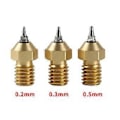 Miniatyrbillede 4 af 5: 3 Stk. 0.2/0.3/0.5 Ekstruder Dyse Print til Hoved med Aftagelige Rustfri Stålspidser til E3D V6 Hotend Dyse 1.75mm
