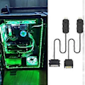 Pikkukuva 2 / 5: 5V 3-nastainen ARGB/12V 4-nastainen RGB Tietokoneen Lämpötilan Nopeudensäätö CPU-tuulettimen Ohjain