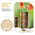 Miniatyrbild 5 av 5: Personlig Myntbox Resepresent Diskar för Lek med Mynt som Glider Nedåt Transparent Myntbox C