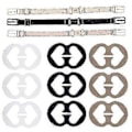 Miniatyrbilde 2 av 2: 12 stk. Sklisikre BH-stropper Elastisk Justerbar Holder Med BH-klips