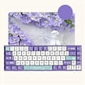 Miniatyrbild 1 av 5: AK680 Mekaniskt Gamingtangentbord ABS Keycap 68 Tangenter Trådbundet Tangentbord Hot Swap för PC Laptop Lila Vit B