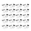 Miniatyrbillede 3 af 5: 20 stk. LED Holder Bezel Mount Messing Lysdiode Konkav Metalbase 5mm F5