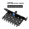 Miniatyrbillede 2 af 5: Pc 8 Chls Fan Hub Ing Ventilatorhastighed Til Cpu Kabinet Hdd Vga Pwm Ventilator Pci Beslag Ved 12v