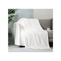 Miniatyrbilde 1 av 5: Myk plysj teppe, Queen Size sofa teppe, mykt og fluffy sofa dekorativt teppe - koselig og lett, hvitt, 127 x 152 cm