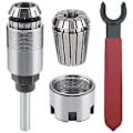 Miniatyrbilde 3 av 5: Fresebits Skaft Hylse Spennpatron Chuck Konverter Adapter, konverter 1/2, 1/4-tommers Skaftbits Med
