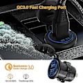 Miniatyrbilde 2 av 5: Qc 3.0 USB Billaderkontakt med berørings S Hurtigladeuttak for 12V-24V Sykkelbåt