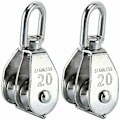 Miniatyrbilde 1 av 3: Sett med 2 304 rustfrie stål doble trinser - med svingkrok (m20)