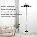 Miniatyrbillede 5 af 5: Display Stand Tøjstativ Bøjle Sammenklappeligt Tripod Steamer Stativ Tøj Stryge Hængende Stativ Tørrestativ Sort