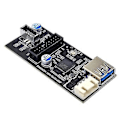 Pikkukuva 3 / 5: Usb3.2 N1 19pin - 19pin+type-e(a-key) -sovitin laajennus Sata15pin - 4pin -kaapelilla