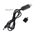 Miniatyrbillede 3 af 5: Universal Type C PD QC3.0 USB til 5V-12V Justerbar Spænding Step Up 5.5x2.1mm Kabel Strømkabel til WiFi-Router LED Strip