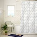 Miniatyrbillede 5 af 5: Bruseforhæng, modstandsdygtig over for skimmel og meldug, sildebensmønster 180 x 200 cm 100 % polyester