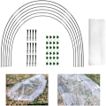 Miniatyrbillede 3 af 5: Sæt med 18 bøjler til hævet tunnel drivhus, der udgør en glasfiberstel til dine planter i haven-Fei Yu