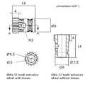 Miniatyrbilde 5 av 5: 2 Sett Oppgradering 3D-skriver MK8 Drivgir Ekstruderingshjul Drivgir Ekstruder Doble Gir for Prusa i3