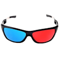 Pikkukuva 1 / 5: Punainen/Syaani Anaglyfi Yksinkertaiset 3D-lasit 3D-peli ( )