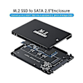 Pikkukuva 4 / 5: M.2 Ngff - Sata -sovitin Sata-pohjainen B-avain Ngff Ssd - 2,5 tuuman Sata Iii 6gbps Ssd -kotelosovittimeen