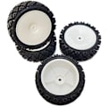 Miniatyrbilde 2 av 5: 4 stk 70mm 1/10 Rc Offroad Buggy Bil Gummidekk Hjul Dekk Front For Tt01 Tt02 Xv01 Lc Racing P