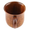 Miniatyrbillede 3 af 5: Bærbar Naturtræ Kop med Håndtag Træ Tekop Kaffe Øl Juice Drikkekrus (#2)