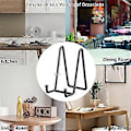 Miniatyrbillede 3 af 5: 15 cm 5-pak Sort Metal Display Standere Tallerkenholder Display Standere til Billeder, Dekorative Tallerkener, Bøger