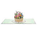 Miniatyrbild 2 av 5: Blomsterkorg PopUp-kort, 3D-gratulationskort för Mors dag, Alla hjärtans dag, Tänker på dig, Tack, Bröllop