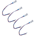 Pikkukuva 4 / 5: 4 kpl LED-merkkivalo 2-värinen yhteinen anodi vedenpitävä metalli 8mm 220V (punainen sininen)