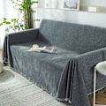 Miniatyrbillede 3 af 5: Sofatæppe, blødt og varmt tæppe til sofa, seng, lænestol, dobbeltseng (180 x 300 cm, mørkegrå) HIASDFLS