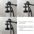 Miniatyrbilde 3 av 5: Treveisventil, messing avstengningsventil G 1/2, avstengningsventil for dusj, dusj, baderom, svart, DSF007C
