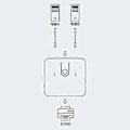 Pikkukuva 5 / 5: Acasis USB-tulostinkytkin 2-porttinen kytkin 2 sisään 1 ulos -jakaja Windowsille /OS:lle / XP:lle / Linuxille