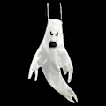Pikkukuva 5 / 5: Halloween Koristeelliset Juhlatilan Somisteet, Aaveviuhka LED Hehkuva Aave Riipus Ripustuskoriste, B