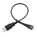 Pikkukuva 2 / 5: 9-nastainen ulkoiseen USB A -liitäntään PC-emolevyn sisäinen datakaapeli 20cm