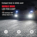 Miniatyrbild 2 av 2: H11 H8 LED-dimljuslampor. LED-strålkastarlampor 6500k Xenon Cool White 360-graders Illumina