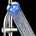 Miniatyrbilde 4 av 5: LED Dusjhode Uten Batterier 3 Farger Temperatur Sensor Firkantet Fast Dusjhode Regnfall Topp Spray 7 Farger Gradvis Endring