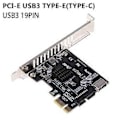 Miniatyrbild 4 av 5: PCI-E till USB 3.0 Expansionskort 5Gpbs Typ E PCI för Expresskort 19/20 Pin Huvud