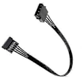 Miniatyrbillede 5 af 5: Molex IDE 4 Pin Han til 15 Pin Hun SATA Strøm Konverter Adapter Kabel Harddisk HDD SSD Strømforlængerkabel, 2 Pakke