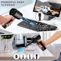 Miniatyrbild 5 av 5: Tryckluftsdammsugare, 6000MAh sladdlös elektrisk luftdammsugare USB-uppladdningsbar tangentbordsrengöring för dator, bil, hushåll