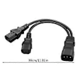 Miniatyrbillede 5 af 5: C14 til 2xC13 Strømkabel Strømforlængerledning til Computer LED HDTV Skærm