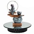 Miniatyrbillede 4 af 5: 3 Hastigheder 20cm Intelligent Elektrisk Roterende Display Stand Drejeskive Smykkeholder Batteri/USB Strøm D