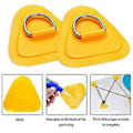Miniatyrbilde 3 av 5: 6 stk. D-ring patch for oppblåsbar båt kajakk jolle SUP, D-ring PVC patch Stand-Up Paddleboard kano rafting hvit