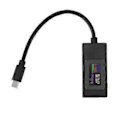 Miniatyrbilde 1 av 4: USB C Tester Fargeskjerm Multifunksjonell Toveis Testing USB Strømspenning Måler for Telefon Datamaskin Svart