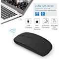 Miniatyrbillede 2 af 5: Bluetooth Mus til Laptop/iPad/iPhone/Mac/Android PC, Genopladelig Lydløs Mini Trådløs Mus