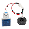 Miniatyrbillede 2 af 5: 22mm LED Display AC Strøm Signalindikator Digitalt Amperemeter Indikator 0-100A AC220V (Blå)