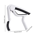 Miniatyrbilde 3 av 3: Bærbar Hurtigskift Tune Clamp Håndholdt Tuner Capo for Akustisk Gitar Hvit
