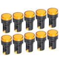 Miniatyrbillede 4 af 5: 10 STK AD16‑22DS Gul LED-indikator Høj Lysstyrke LED-signallampe til Signalindikation AC /DC12V