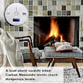Miniatyrbild 4 av 5: Kolmonoxidvarnare, CO-larmdetektor Sensor Batteridriven Med LCD Digital Display För Hus Kök Sovrum Vardagsrum Källare Hotell Kontor