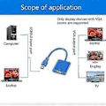Miniatyrbild 3 av 5: VGA-adapter Extern USB 3.0 till VGA Extern Grafikkabel Video Multi-skärm